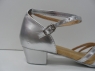 Туфли для бальных танцев, каблук 3 см (серебро)