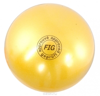 Мяч для художественной гимнастики FIG желтый, 18 см, 400 г