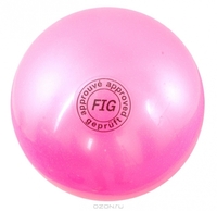 Мяч для художественной гимнастики FIG розовый, 18 см, 400 г